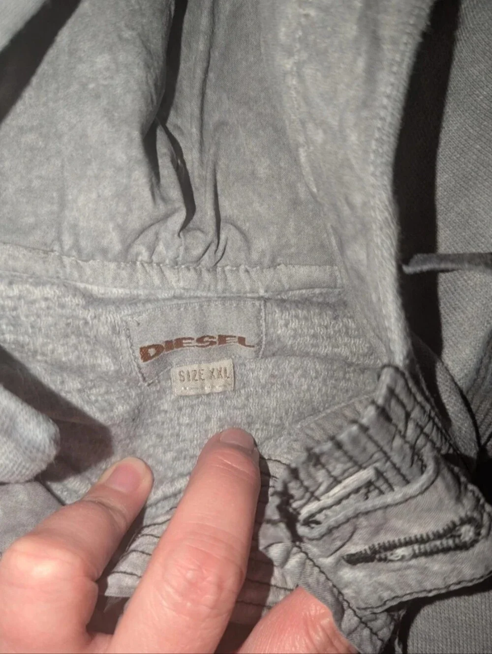 Diesel Light Military 978 Sportswear Grey Hoodie , XXL Mens